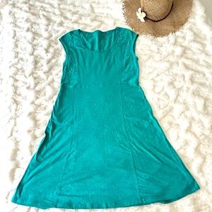 Toad & Co Aqua blue dress size medium